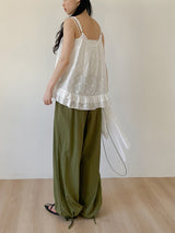 Pleo Strap Banding Wide Pants