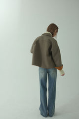 WOOL BLENDING ZIP-UP JACKET_BEIGE