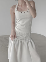 Terre Eyelet Halter Sleeveless
