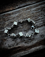 DICE BALL CHAIN BRACELET(16.5CM)