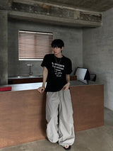 Vein Nylon Track Wide Pants