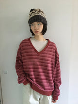 Bach Stripe V Sweatshirt (3color)