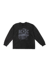 ロードインブラックウォッシュド長袖Tシャツ