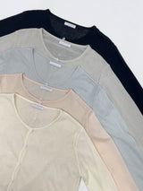 Will You See-through Round Neck Cardigan