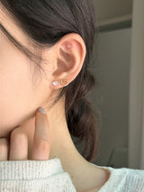 [3 set] Aurora summer heart earrings set / summer earrings simple daily layered