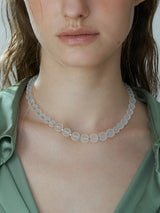 Silver925_グラデーションホワイトクオーツ_ネックレス (2colors)