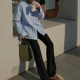 ASCLO Point Collar Stripe Shirt (2color)