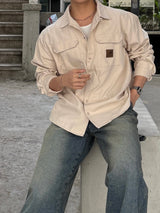 Dying patch carpenter denim