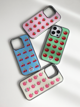 fruit tetris epoxy silver case-strawberry