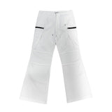 Steel zipper cargo cotton long wide work pants (4 colors)