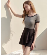 Daisy Swim Skirt Black