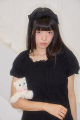 NANA LACE PUFF BLOUSE (BLACK)
