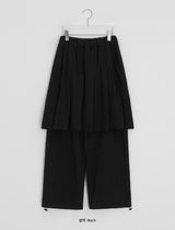 26SS★ [BAONHAUS] Langmel Banding Layered Skirt Pants