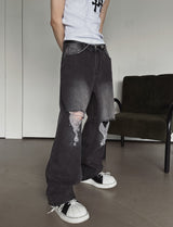 Pio Damaged Washed Denim Pants