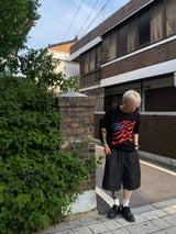 Layered Stitched Bermuda Pants