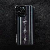 D.O.S ストライプフォンケース(Obsidian Gray Purple)
