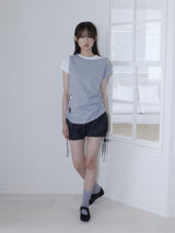 PUMPKIN TWINKLE DENIM SHORTS (BLACK)