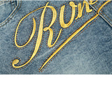 RinFeng Embroidery Wide Denim Pants 233317173