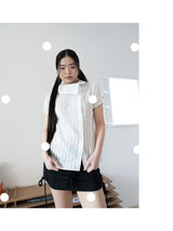 ドレープカラー ブラウス (WHITE)