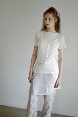 Sheer layered slip, White