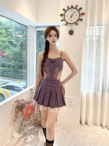 1504. Tia Violet Washing Corsage 2pc