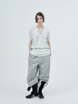 lace folding sweatpants / gray