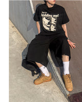 KIDDING CAT PRINTING SHORT-SLEEVE T-SHIRT