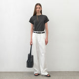 (Z-PT-5551)ESSENTIAL DOUBLE TUCK PANTS S