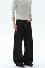 Vintage Button Fly Washed Jeans