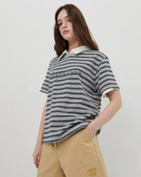 ストライプロゴTシャツ [GRAY]