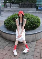 Coma Ruffle Beanie - Red