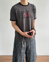 League Printed Ringer Short Sleeve Tee