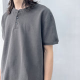 ワッフル ヘンリー リラックスド Tシャツ