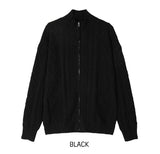 アンケーブルニットジップアップ