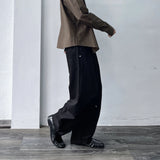 Structured Pleated Wide Pants