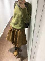 ヘイリーアンゴラVネックニット (4 Colors)