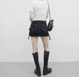 Arucco Belt Cotton Skirt