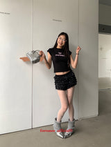 リボンレター半袖Tシャツ