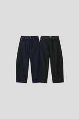 Adult balloon wide denim pants