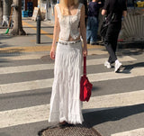 マキシホワイトロングスカート (no pic)