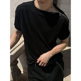 [S/S] Side zipper half knit t-shirts(3color)