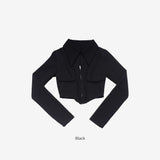 フィックスクロップパーカージップアップ