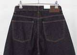QUILTING INDIGO WIDE DENIM