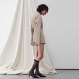 D-RING BELTED JACKET BEIGE