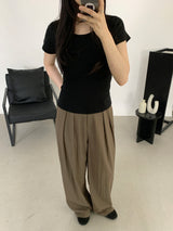 Briki Wide Pintuck Long Slacks