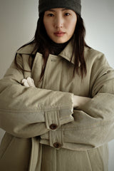 Oversized puffer coat, Khaki