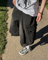 Daken Distressed Cargo Denim Bermuda