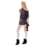 ANGEL-FIT RIBBON TOP [CHARCOAL]