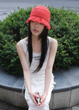 Coma Ruffle Beanie - Red