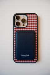 French Red Case & Navy Wallet Magsafe Set.